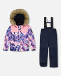 Two-Piece Discover Snowsuit With Printed Jacket Navy Blue