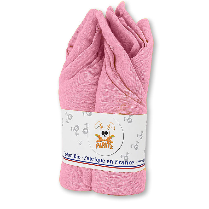 langes rose en coton bio papate puericulture